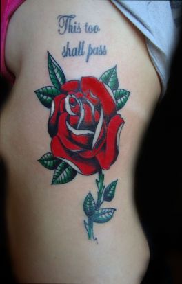 Red Rose Tattoo For Girl