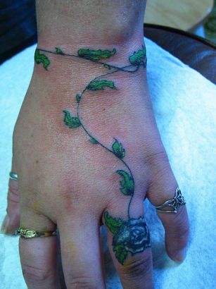 Rose Tattoo On Finger