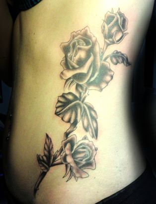 Rose Tattoo On Ribbs