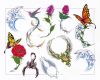 rose,bird and animal tattoo