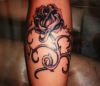 Rose tattoo design on hand
