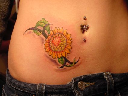 Sunflower Tats Design For Girl