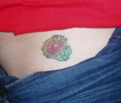 Girl With Sunflower Tattoo