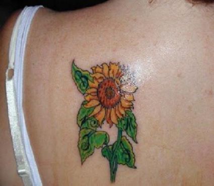 Sunflower Pic Tattoo For Girl