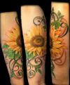 sunflower tattoos on arm