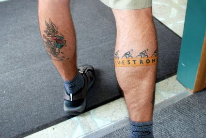 Cartoon Tattoo On Leg