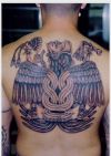 aztec tattoo on back