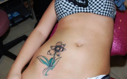 Girls Abdomen Tattoo