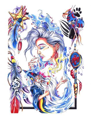 Colorful Girls Tattoo Design