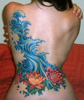 Girly Full Back Tattoo