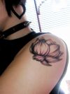 lotus tattoo on shoulder