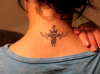 girl neck tattoo