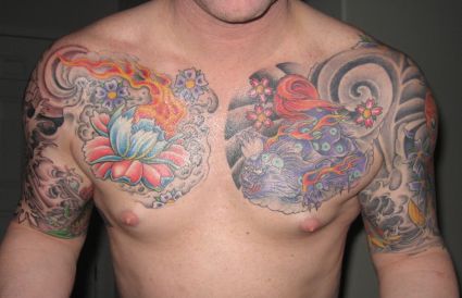 Man Chest Tattoo Designs