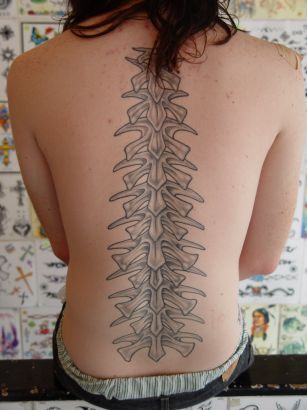 Women Back Tattoo Design