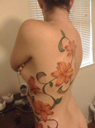 Women With Flowers Tattoos