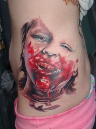 Scary Face Tattoo