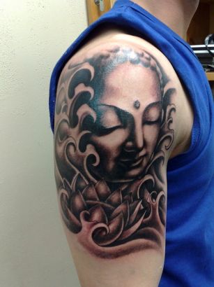 Buddha Pictures Tattoo On Arm