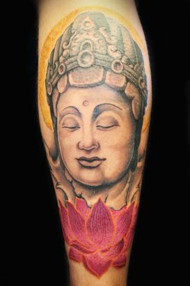 Buddha And Lotus Tattoo