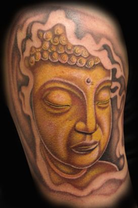 Buddha Tats Design On Arm