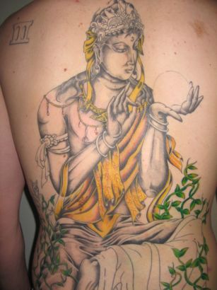 Buddha Tat Design On Back