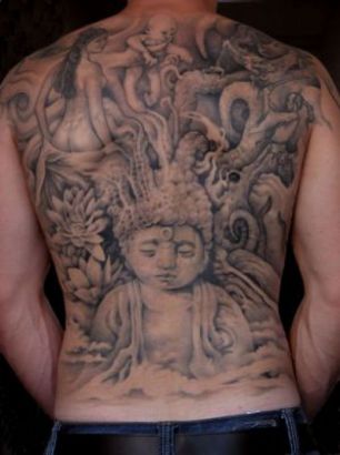 Buddha Tattoo On Full Back