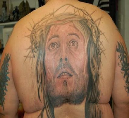 Jesus Back Tattoo