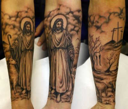 Jesus Arms Tattoo