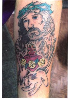 Jesus Image Tattoos On Arm