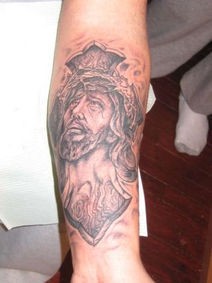 Jesus Images Tattoo On Arm