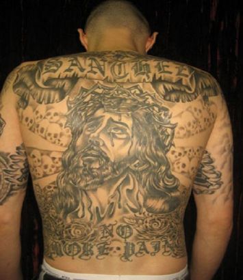 Jesus Tattoo Image On Full Back