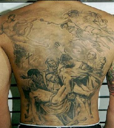 Jesus Tattoo On Full Back