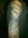 jesus arm pic tattoo