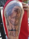 jesus tattoo pic on right arm