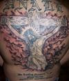 large jesus pic tattoo on full back