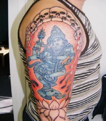 Vishnu Tattoo On Right Arm