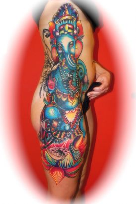 Large Ganesha Pic Tattoos