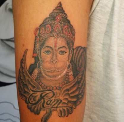 Hanuman Tattoo On Arm