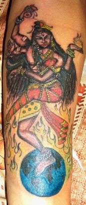 Religious Tattoo Dancing Shiva