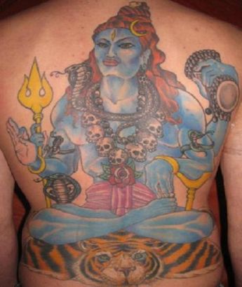 Shiva Tattoo On Back