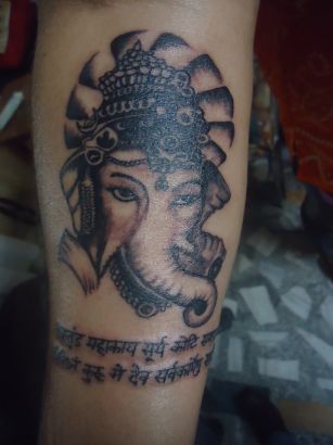 Ganesh Tattoo On Arm