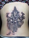 ganesh tat on back