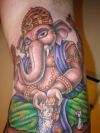 ganesha tattoo on side back