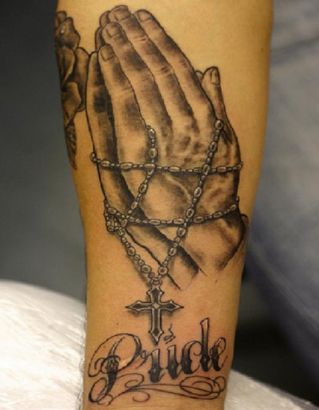 Praying Hand Tattoo Pic On Arm