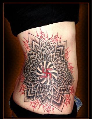 Swastika Tattoo For Girl