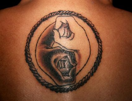 Yin Yang Tattoo On Back