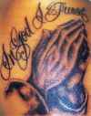 praying hand tattoo pic