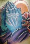 praying hand tattoo