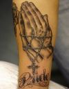 praying hand tattoo pic on arm
