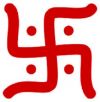 red swastika tattoo