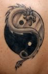 yin yang and dragon tattoo